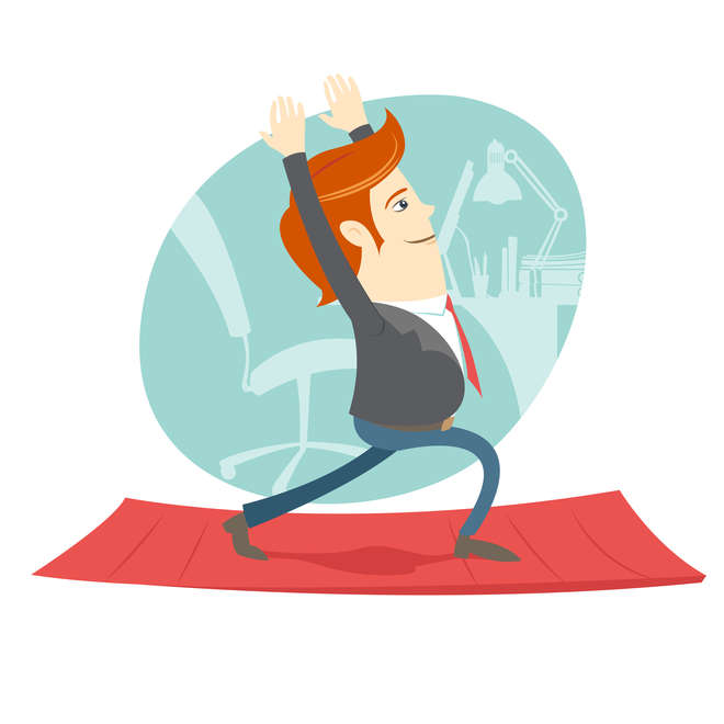 Position au bureau : étirements