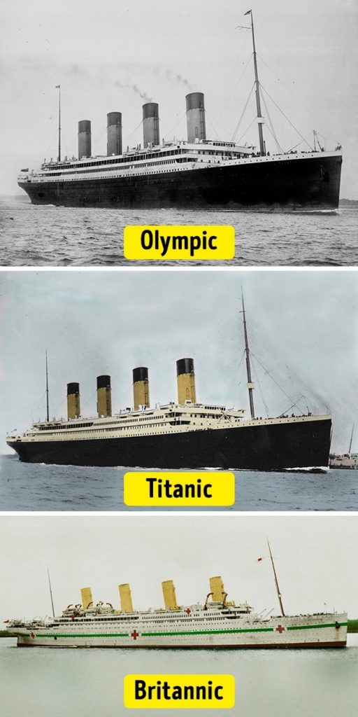 L’Olympic, le Titanic et le Britannic