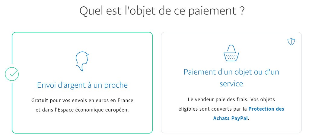 envoi d'argent à un proche sur paypal : gratuit sans frais
