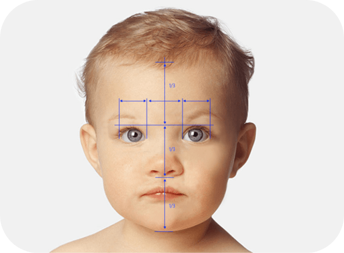 physionomie du visage d'un bébé