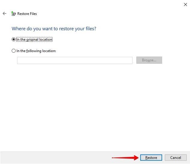 Restaurer les fichiers avec la sauvegarde Windows 4
