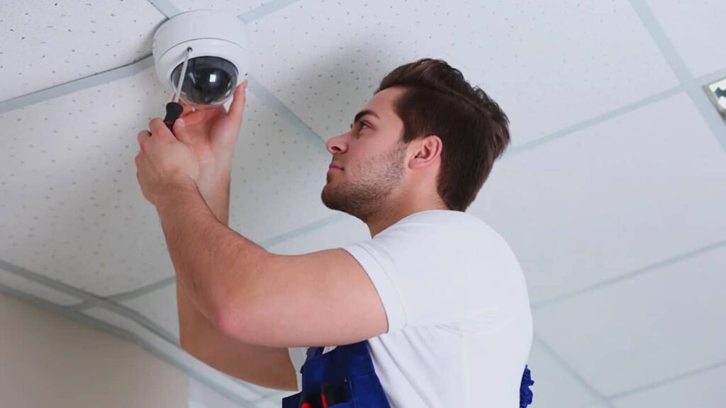 installation d'une caméra surveillance au bureau