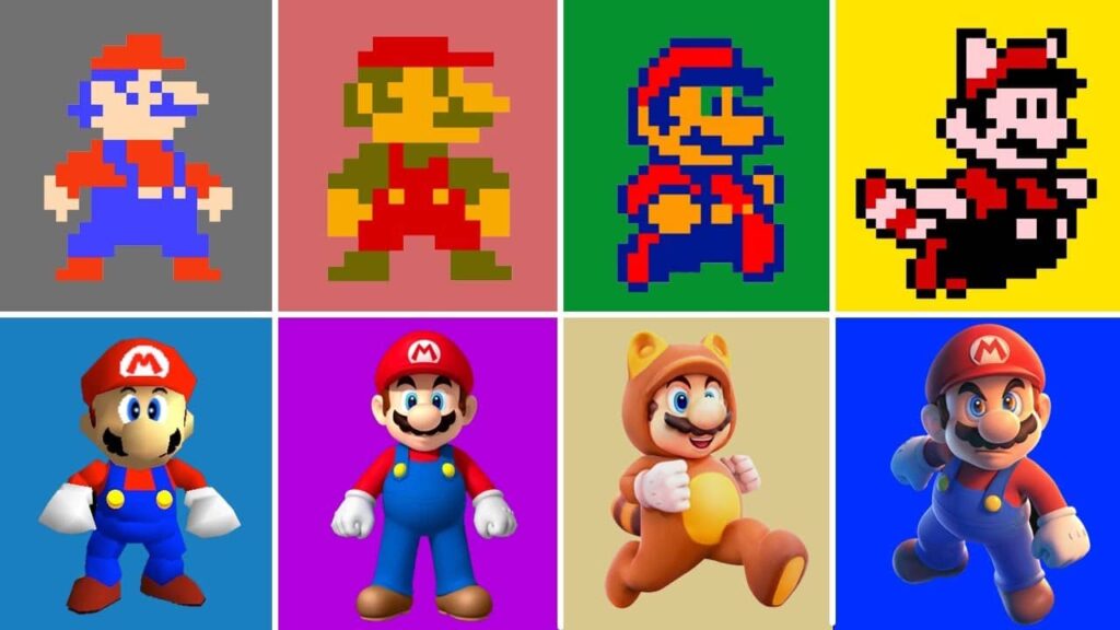 évolution de super mario