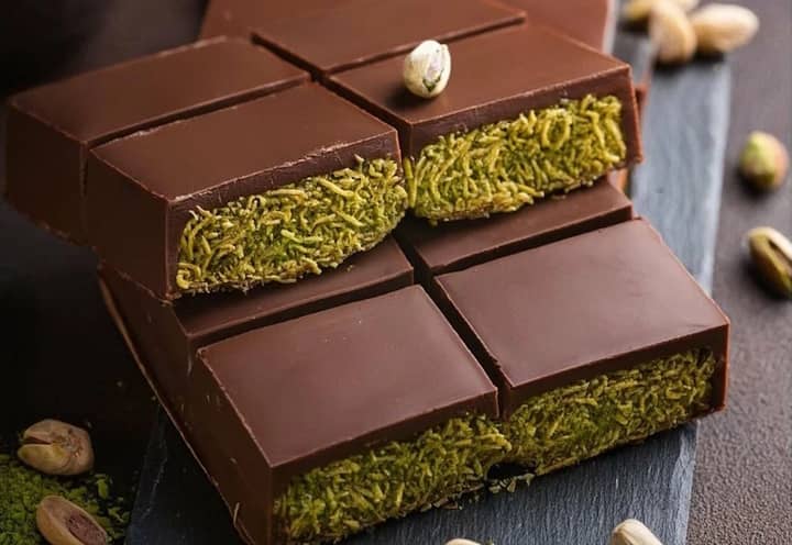 chocolat pistache tahini kadayif