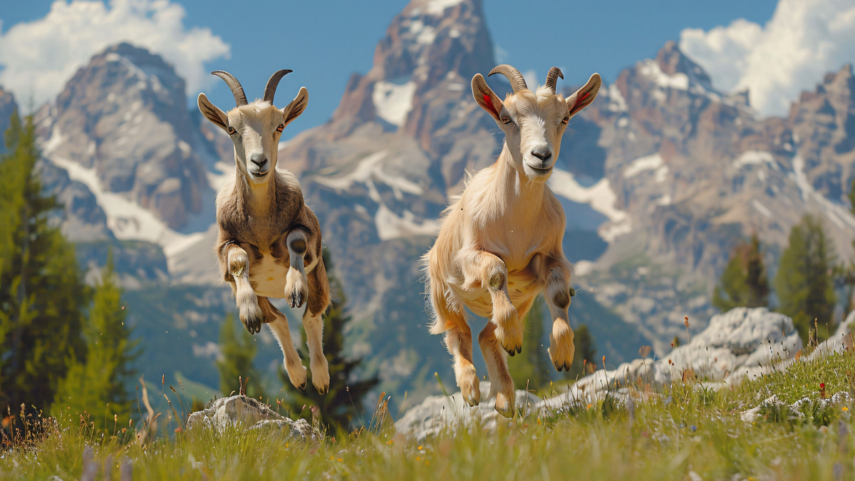 chamois à la montagne