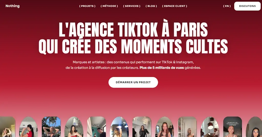 Nothing agence tiktok